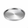Korean BBQ Serving Tray Double Layer Stainless Steel Round Plate Thickened Design