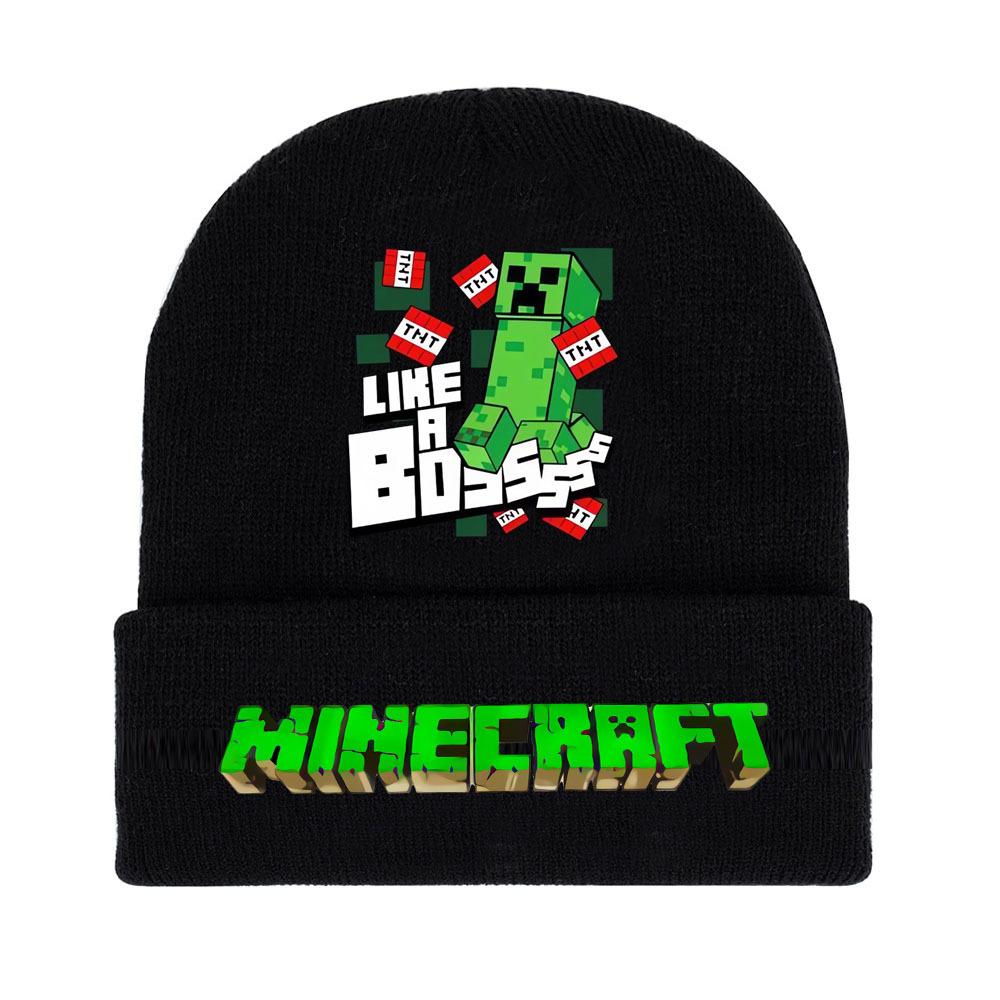 Winter Printed Knitted Hat With Rolled Edges, Suitable For Both Men And Women