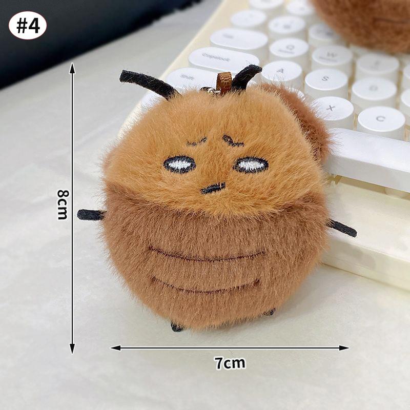 Cockroach Funny Keychain Pendant Cute Soft Stuffed Plush Animal Key Chain Cute Kawaii Backpack Hanging Ornaments Keyrings Gifts