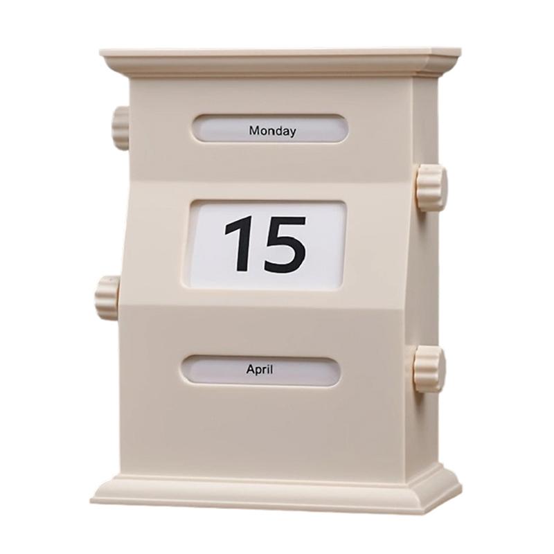 Desktop Calendar With Flip Display Reusable Calendar For Each Year Day And Month Indicators Reusable Home Ornaments Gift