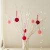 1.97inch Christmas Yarn Ball Hand-wound Christmas Tree Pendant Christmas Woolen Ball  Window