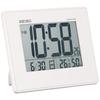 Relógio Seiko Despertador Radio-controlado Digital Parede Mesa Uso Calendário Temperatura Umidade Display Tela Grande Pérola Branca SQ770W