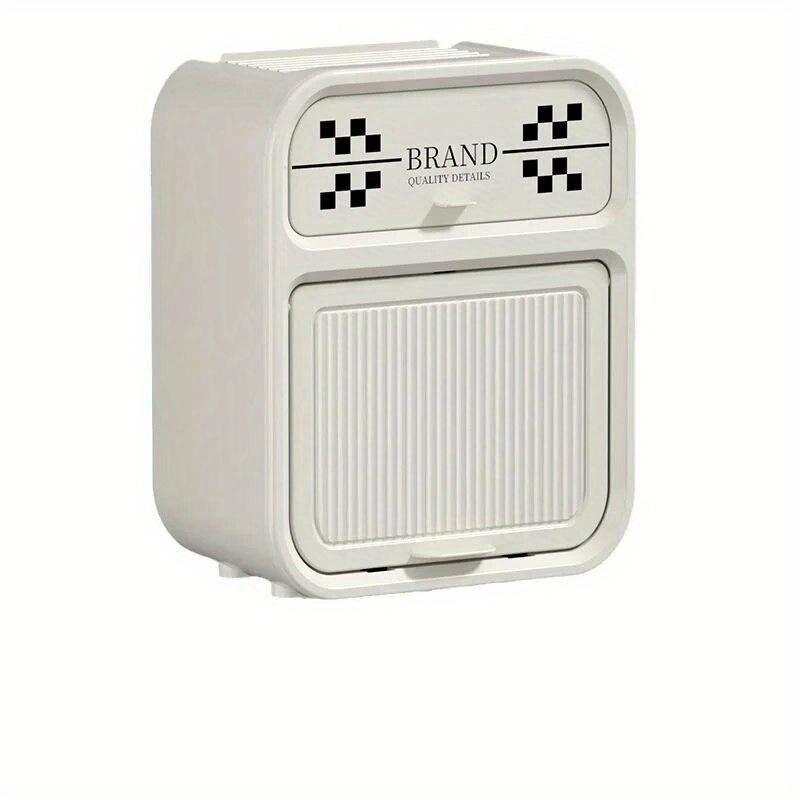 Towel, Waterproof, Non Perforated Wall Mounted, Kitchen Roll Paper Box, Double-layer Shelf, Tissue Box, Kitchen