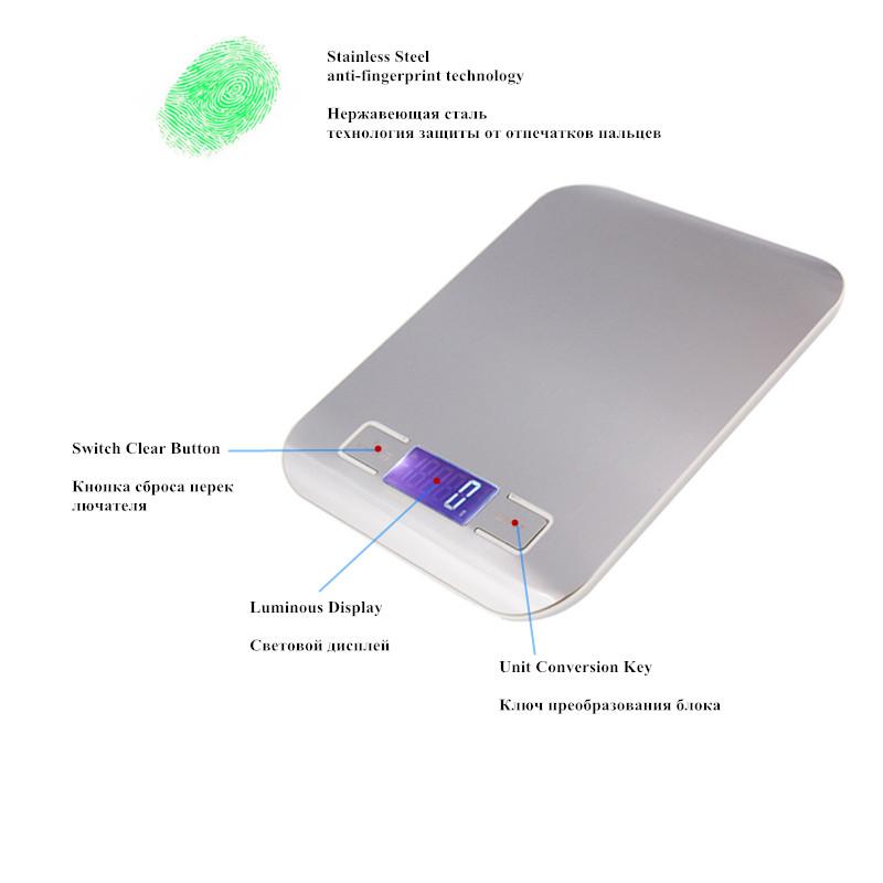 New 5kg 1g Digital Electronic Kitchen Scale 5000g Weight Weighing Scale Food Balance Cooking Tools  35%off