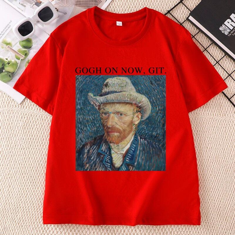 Art Teacher T Shirt Unisex Unisex Cotton Funny Van Gogh Art TShirt Humor Printed Tshirts Casual Short Sleeve Round Neck Clothing