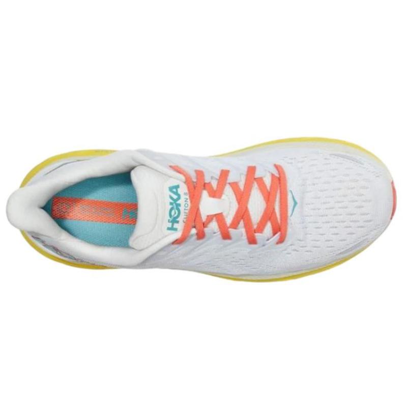 HOKA ONE ONE Clifton 8 Blanc De Blanc Illuminating Yellow Sneakers 1119393-BDBI