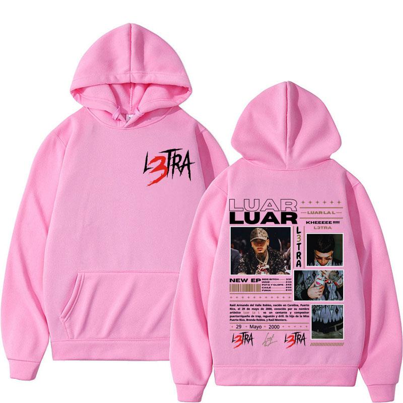 Rapper Luar La L Music Album L3TRA Hoodie Men Women Harajuku Fashion High Quality Sweatshirt Man Casual Fleece Hooded Streetwear