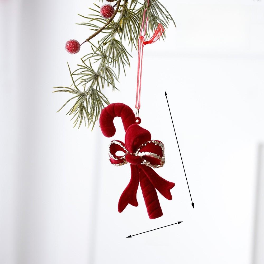 Christmas Bell Tree Decor Red Velvet Material Festive Home Window Embellishments