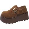 Thick-soled Heightening Women's Spring New Fashionable Versatile Retro Small Single Shoes