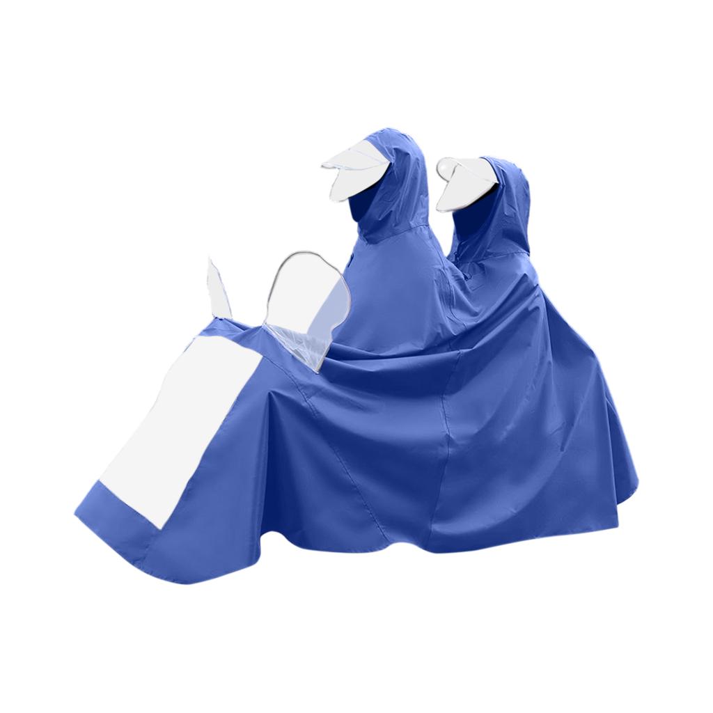 Extended Thickened One Piece Motorcycle Rain Poncho for Electric Scooter Dual Rider Outdoor Riding Waterproof Cover