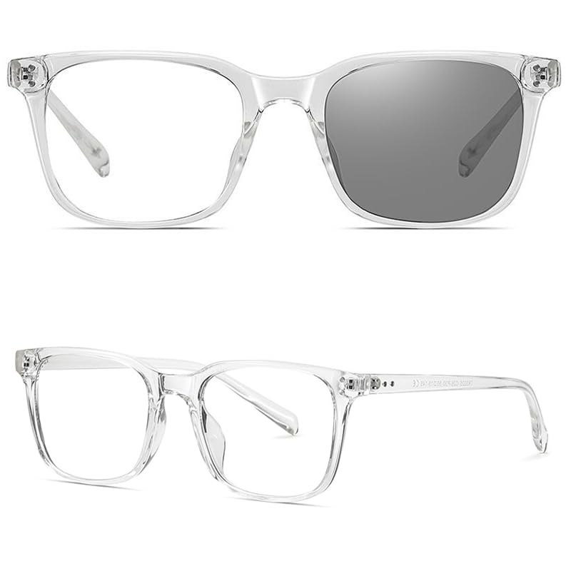 

FEISEDY Blue Light Blocking Photochromic Fashion Blue Light Blocking UV 21g PC B1357 Glasses, Sunglasses, Glasses, Glasses, Non-Prescription,