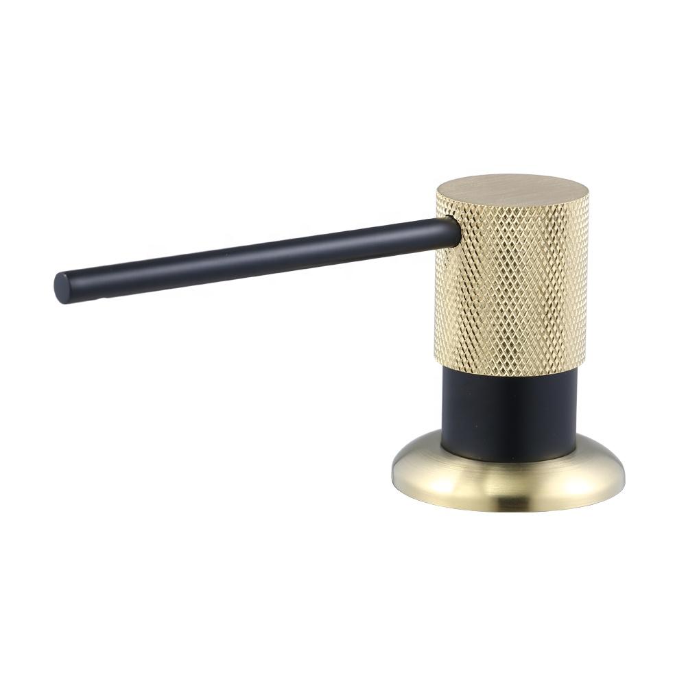 New Design High Quality Brass Knurling Kitchen Soap Dispenser for Sink With Hand Wash From China