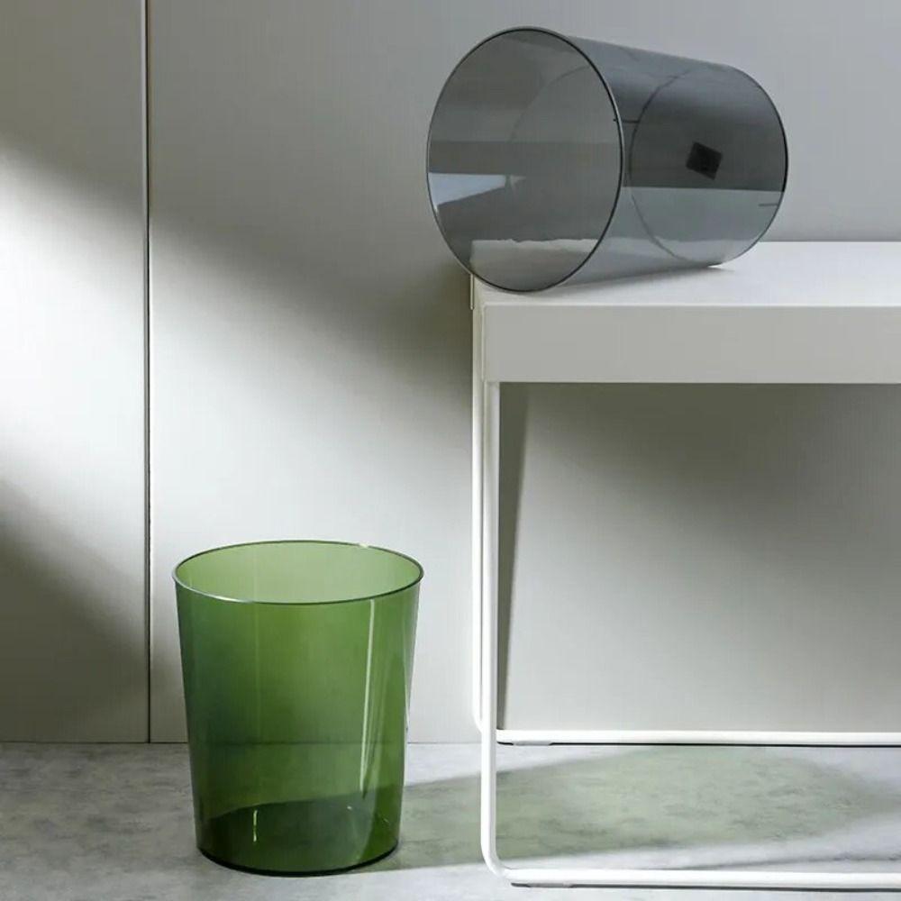PET Transparenter Mülleimer Multifunktionaler Abfallkorb Organizer Behälter Mülltonne Toilette