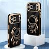 Coque de Téléphone - BOOLING - pour iPhone 17 Pro - Antichoc Slim Noir avec Support Astronaute Ajustable
