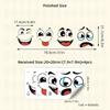 4pc Funny Face Garbage Bin Decals Waterproof Sticker Set New Trash Can Stickers  For Kitchen Office