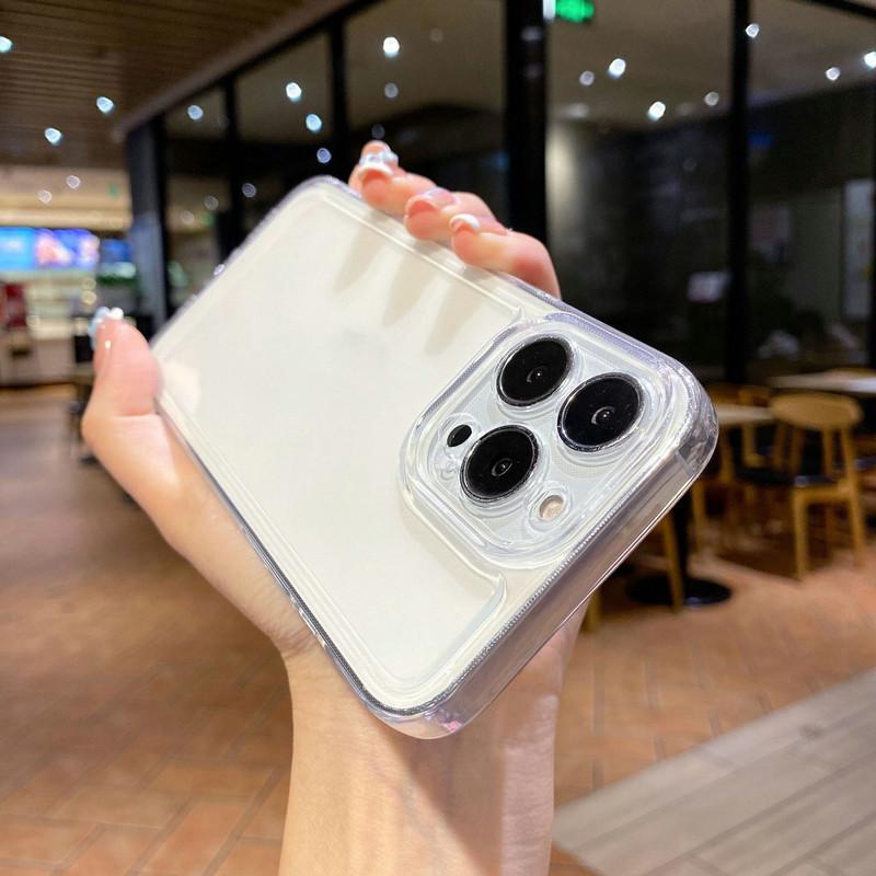 Husă transparentă anti-galben Lentile camerei Carcasă de protecție completă Carcasă din spate pentru telefonul mobil pentru iPhone Samsung