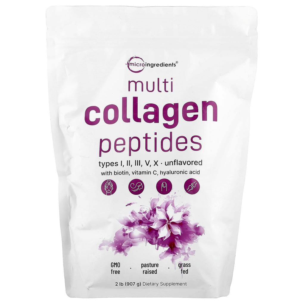Multi Collagen Peptides, Types I, Ii, Iii, V, X, Unflavored, 907G (2Lb)