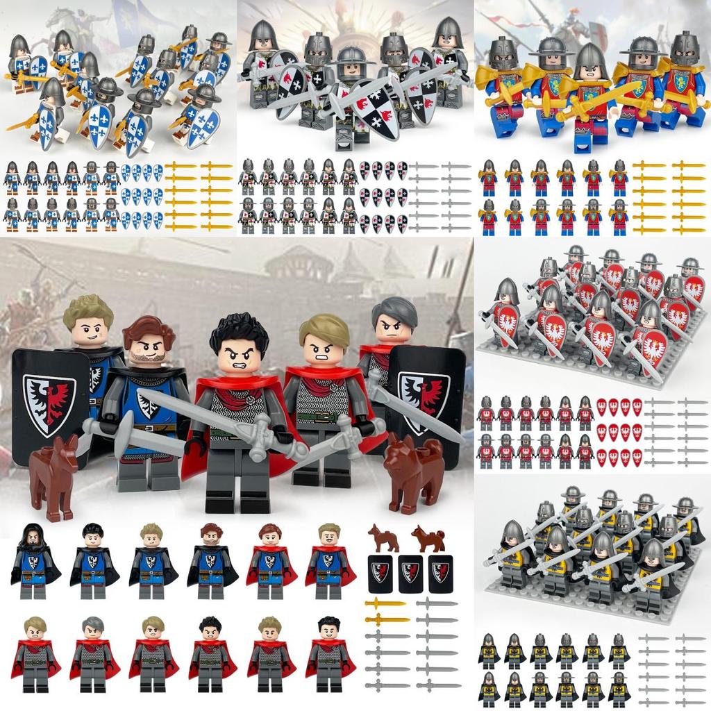 Building Blocks Medieval Knights Military Dragon Soldiers Ancient Castle Figures