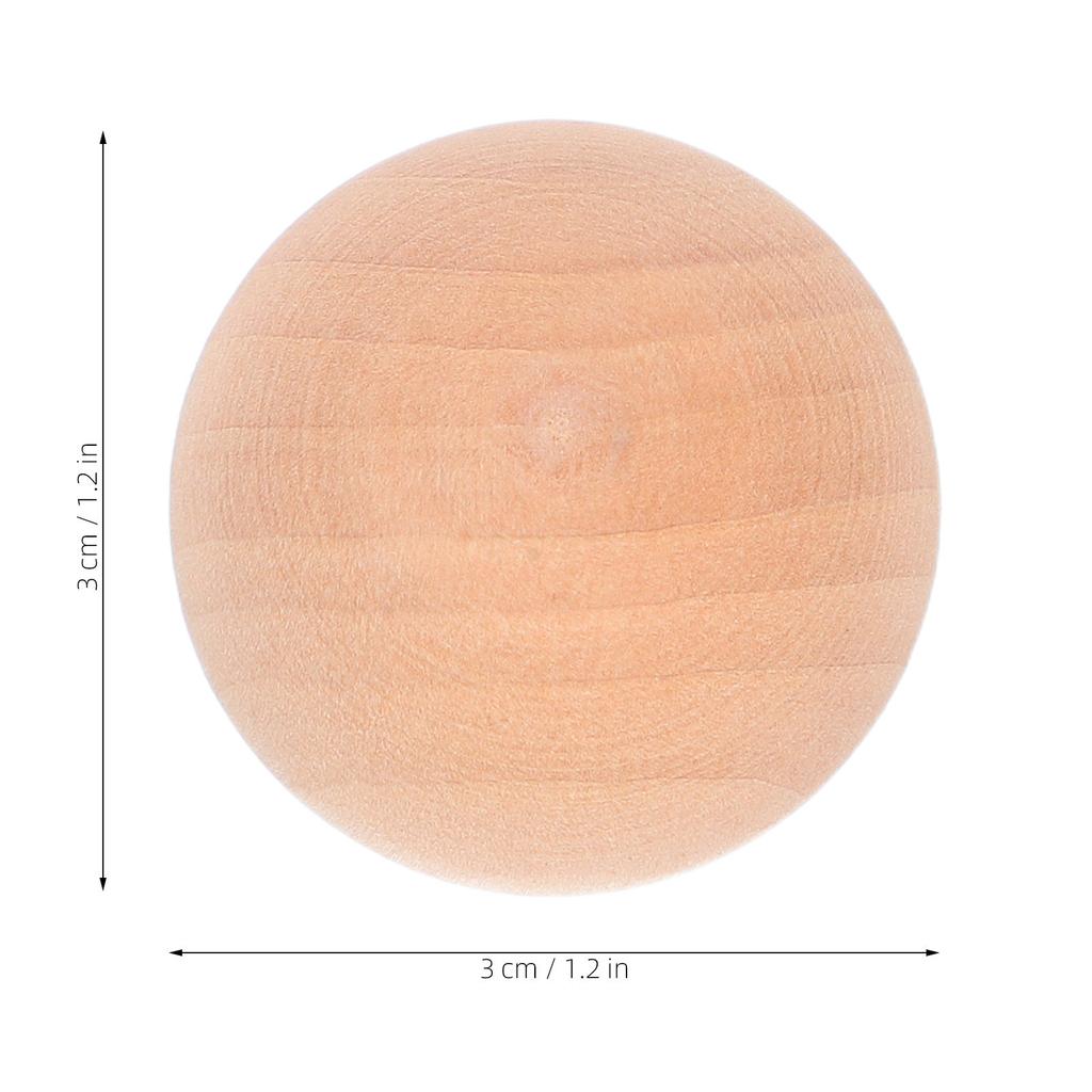 10Pcs Natural Wooden Craft Balls Unfinished Solid Wood Smooth Round Ball for Handmade DIY Decoration Wood Ball