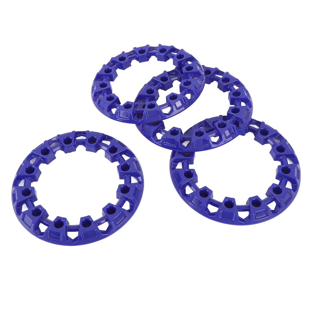 4Pcs 6 Inch ATV Wheel Trim Hub Protection Decor Plastic Tires Decorative Rim Guard Universal for Go Kart Blue
