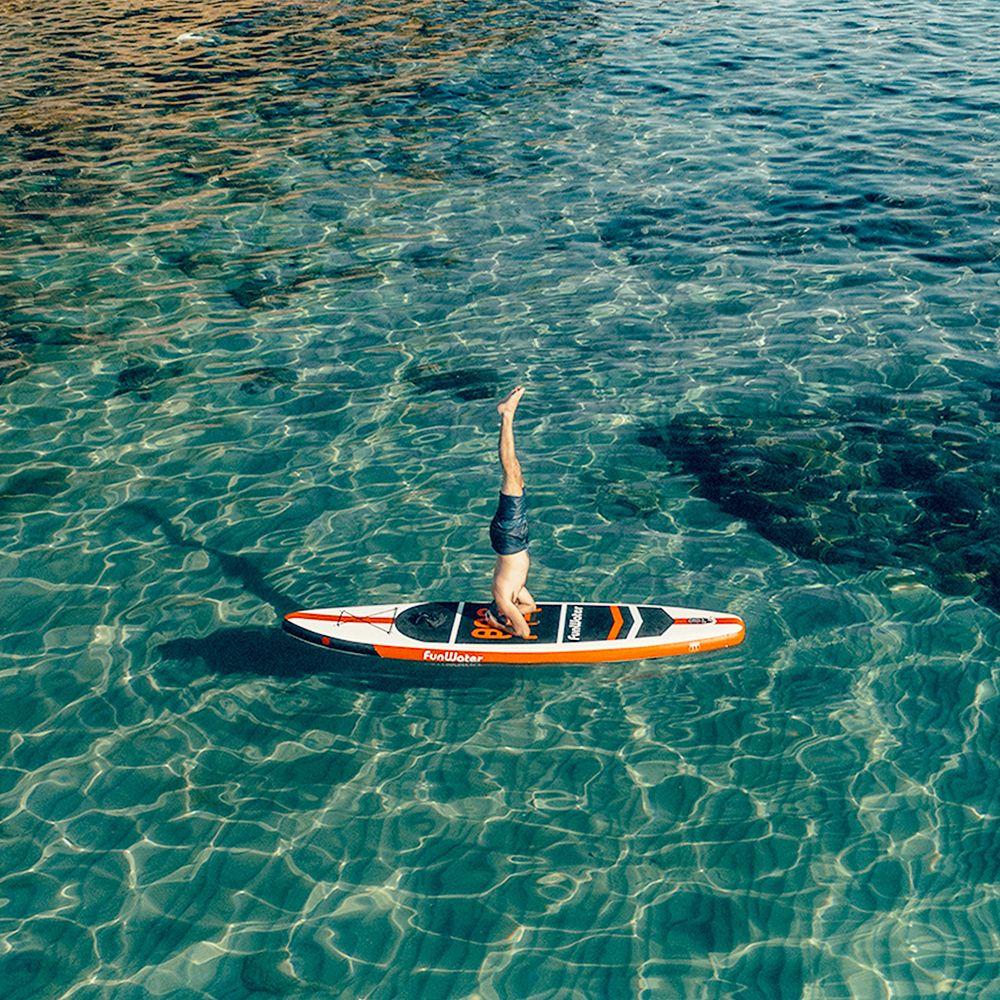 Placă gonflabilă FunWater Cruise Stand Up Paddle 335x84x15cm Ultra-ușoară pentru toate nivelurile cu rucsac de călătorie cu geantă uscată de 10L
