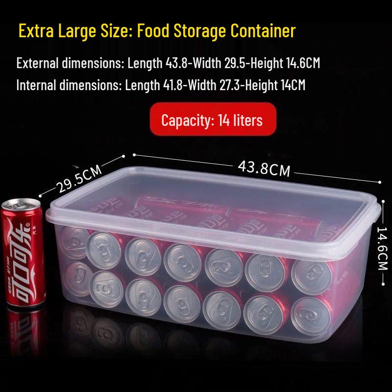 ZISIZ Rectangular Plastic Refrigerator Food Storage Container
