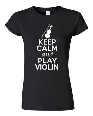 City Shirts Junior Keep Calm And Play Violin String Music Lover DT T-Shirt Tee Unisex T-Shirt