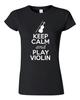 City Shirts Junior Keep Calm And Play Violin String Music Lover DT T-Shirt Tee Unisex T-Shirt