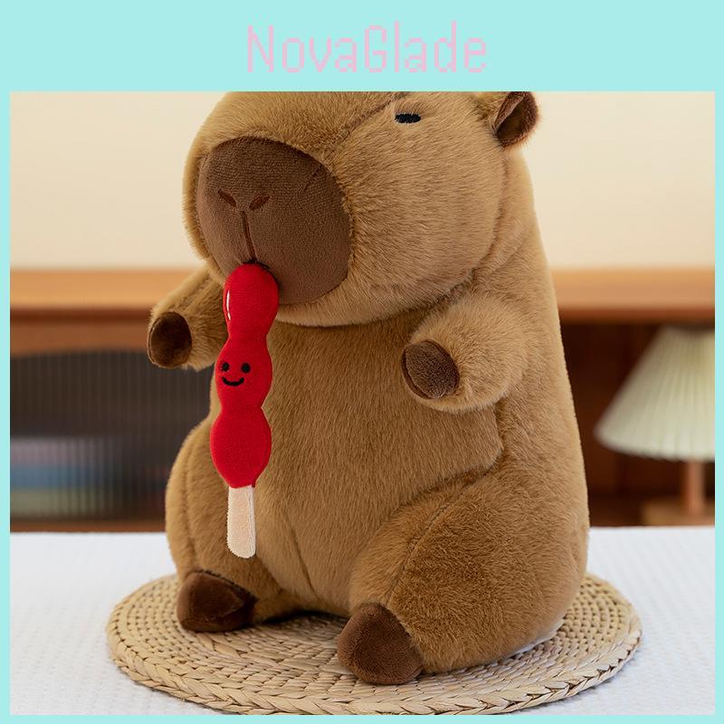 Stretchable Capybara Plush Animal Doll With Soft Fabric For Creative Play