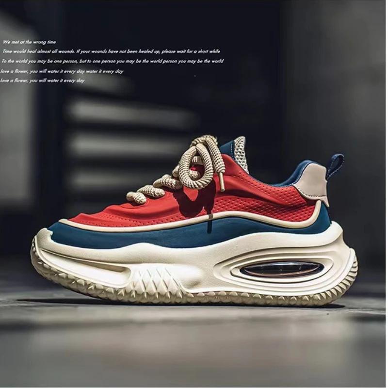 Fashion Men's Casual Shoes 2024 New Men's Sneakers Hot Sell Shock-absorbing Soft-soled Men's Platform Shoes Tenis Masculino