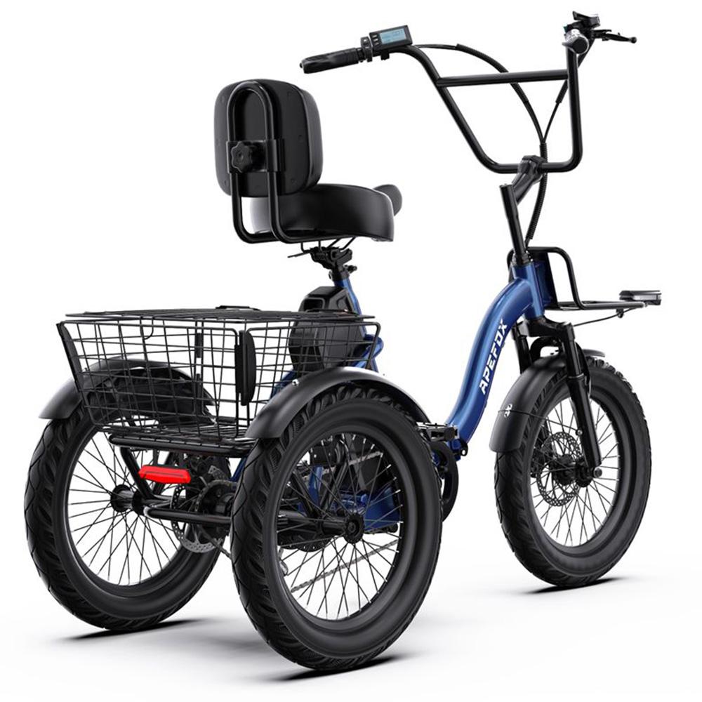 Elektrický bicykel Apefox Rh30 18" koleso 500W motor Mestský elektrický nákladný bicykel 48V 15Ah Dvojité kotúčové brzdy 7 rýchlostí Maximálny dojazd 70 km Modrý