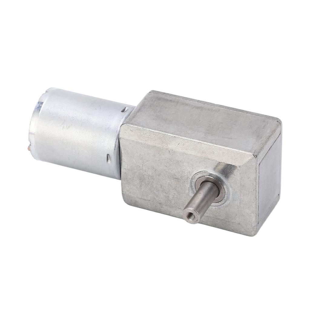 DC Worm Gear Motor 4632 370 Aluminum Brass Double Shaft Mini Turbine Worm Motor for Electric Fan DC24V 10RPM