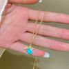 ins style retro personality simple turquoise bird pendant necklace women's fashion niche high-end sense collarbone chain