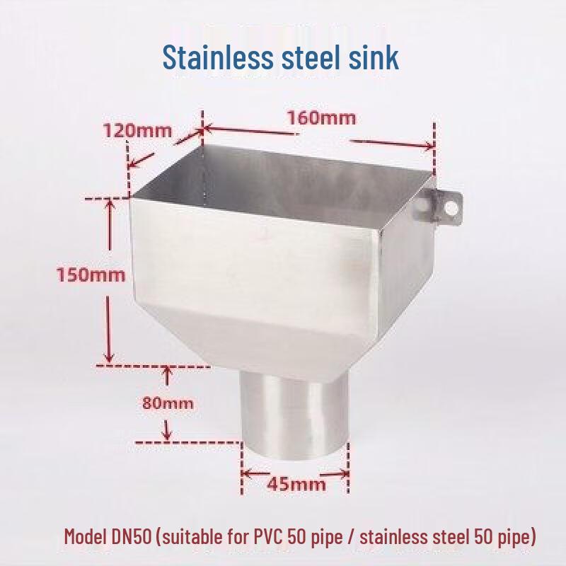 45mm Stainless Steel Round Side Drain Funnel