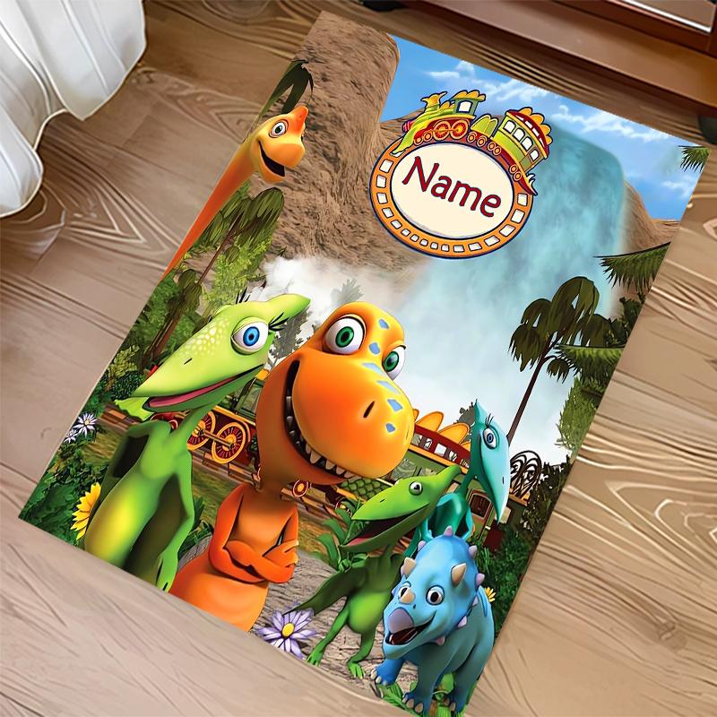 Custom Personalization Dinosaur Train Print Area Rug - Soft, Washable Non-Slip Indoor Mat,Living Room,Home&Office Decorative Rug