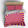 Psychedelic Pattern Three-Piece Decor Soft Comfortable Duvet Cover Bedding Set Included 1*Duvet Cover & 2*Pillowcases, Gift