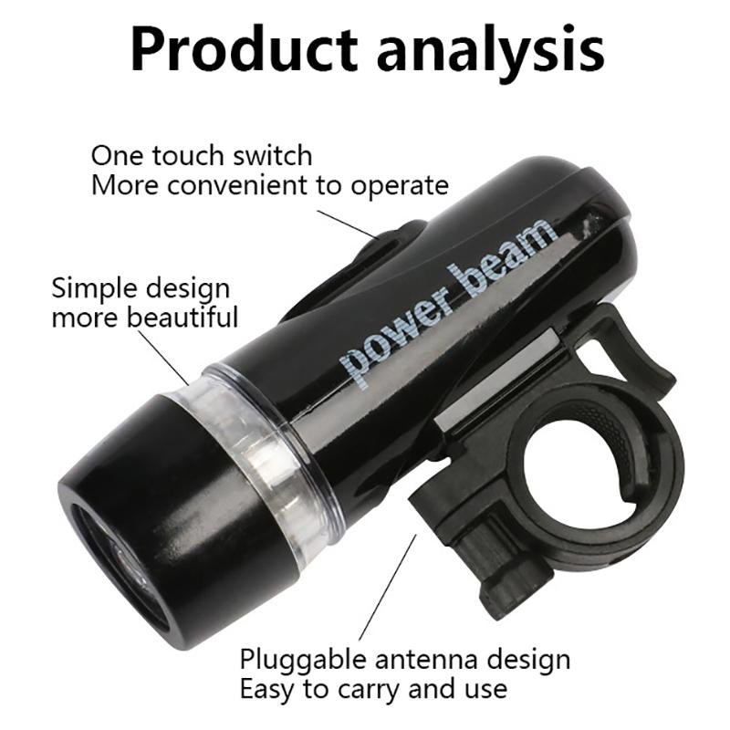 Lampe torche de vélo alimentée par batterie ABS pour tout type de vélo. Phare combiné pour vélo. Éclairage de vélo. Éclairage de vélo.