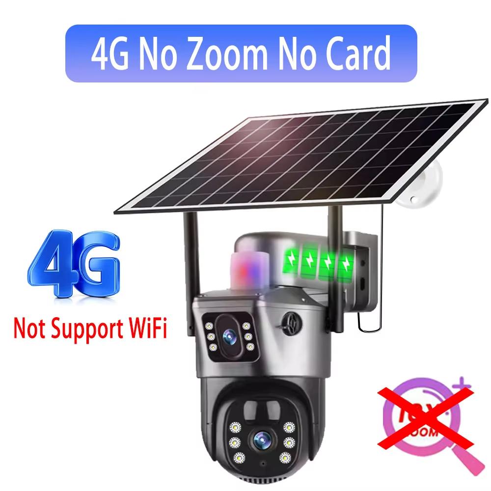 LS VISION 12MP 10XZoom Solarkamera 4G Dual-Screen Überwachung Außen 6K Drei-Objektiv PTZ Auto-Tracking 360 CCTV Sicherheitskameras V380 Cam