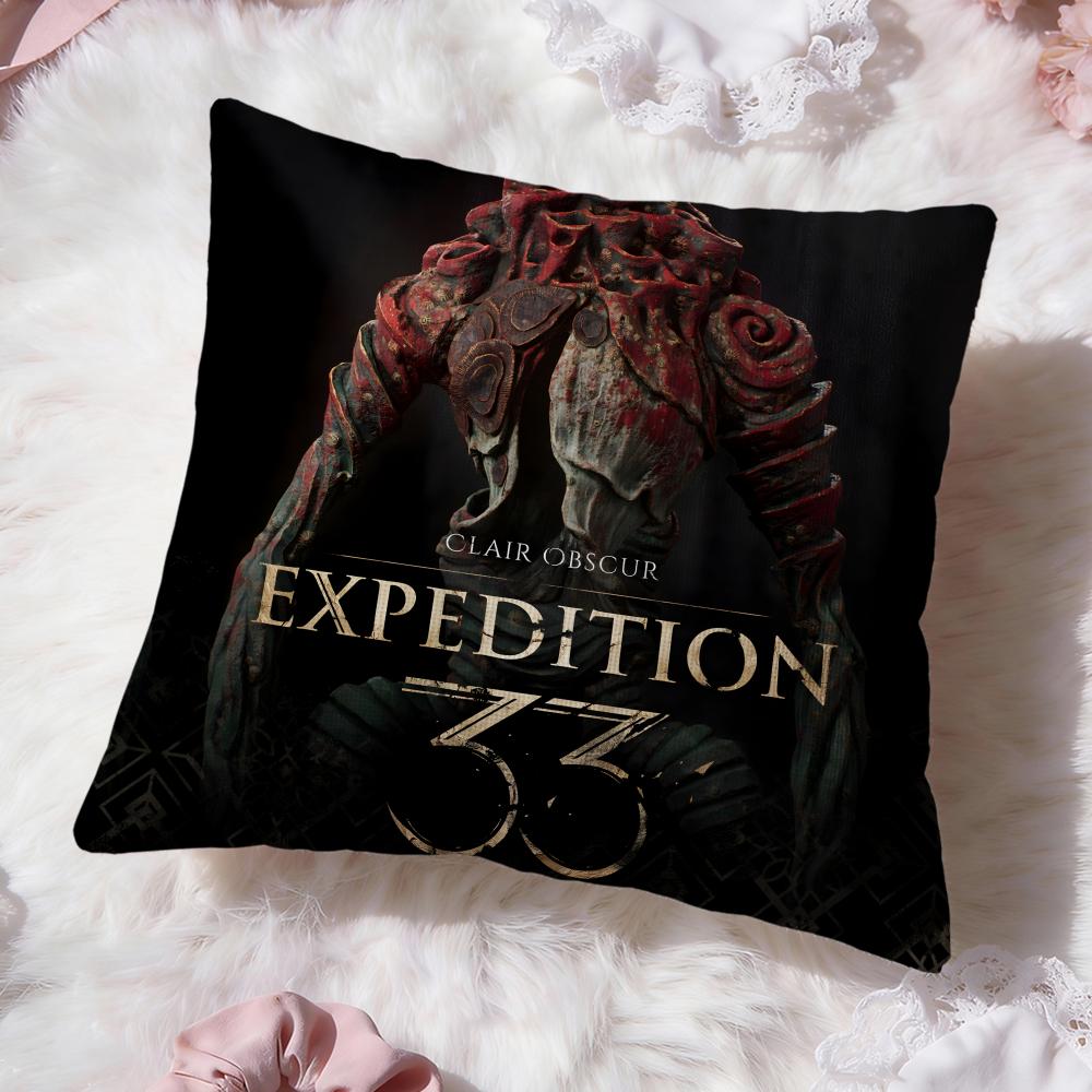 o-Obscur Expedition 33 Cushion Cover Premium Comfort Reversible Pillow Cove -Two in One Design for Any Room & Car Interior