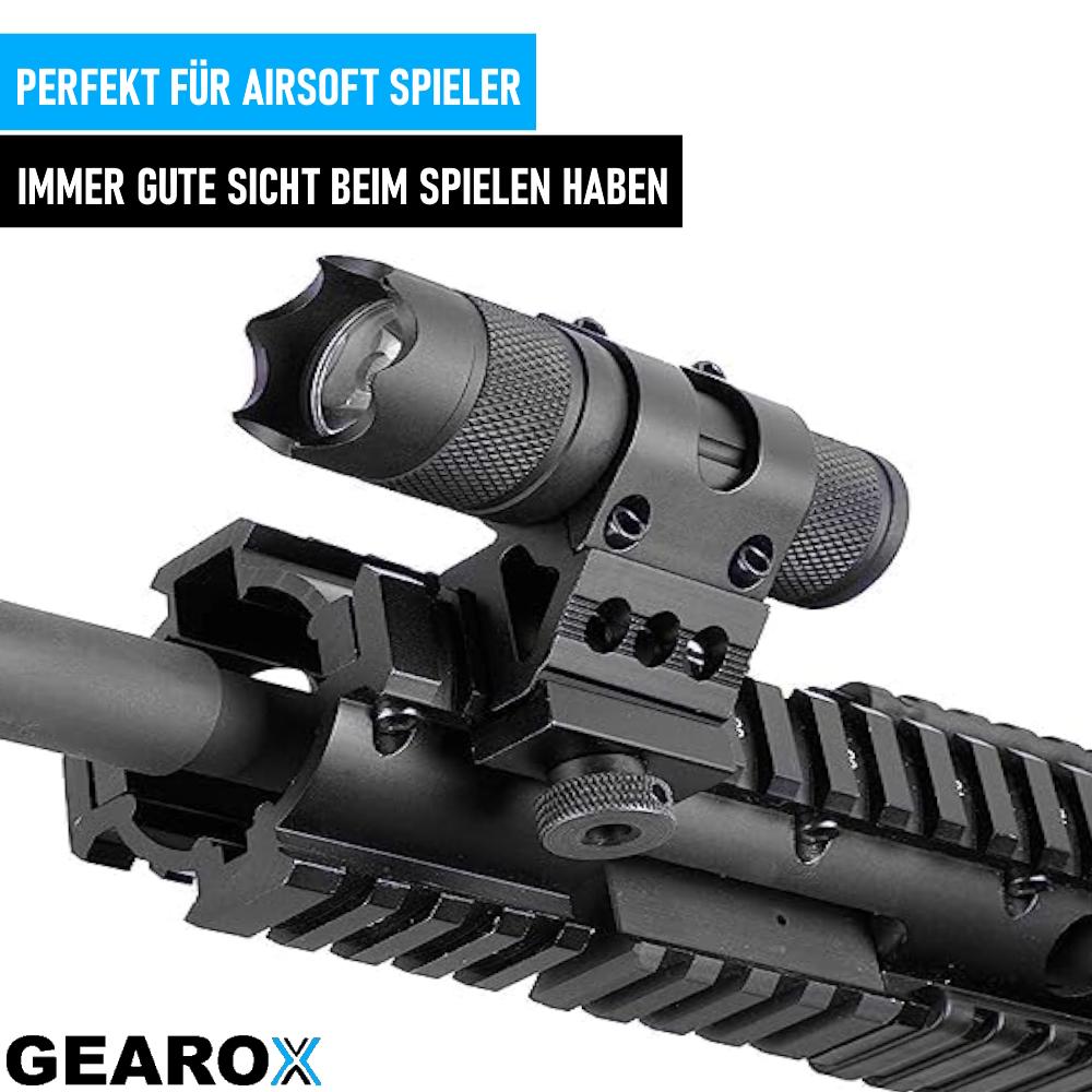 GEAROX Uniwersalny uchwyt LED do latarki do broni Airsoft Uniwersalny uchwyt