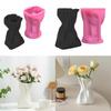 Jar Resin Molds Pleated Pocket Shaped Silicone Vase Moulds Elegant Storage Bottle Mold Container Mould for DIY Flowerpot