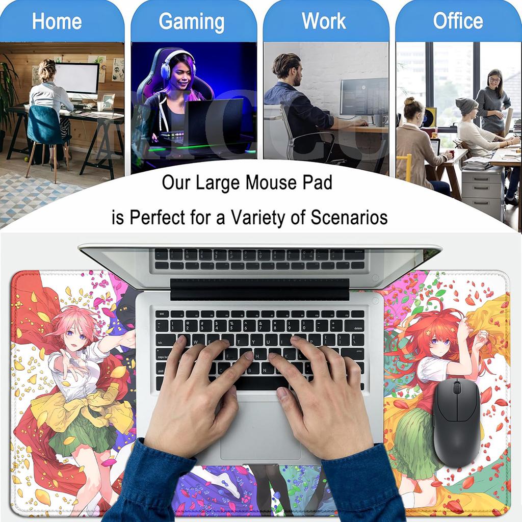 HD Print Office Mat XXL The Quintessentials Quintuplets Mouse Pad Computer Gamer MousePad Carpet Anime Girl Keyboard PC Desk Mat