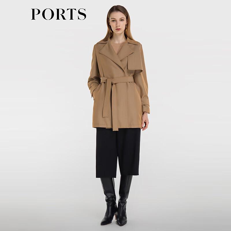 PORTS Women's Long-Sleeve Short Trench Coat