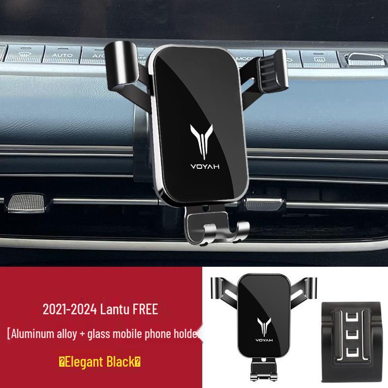 Lantu Dreamer Car Phone Holder: Air Vent Navigation Mount & Decorative Accessory Black