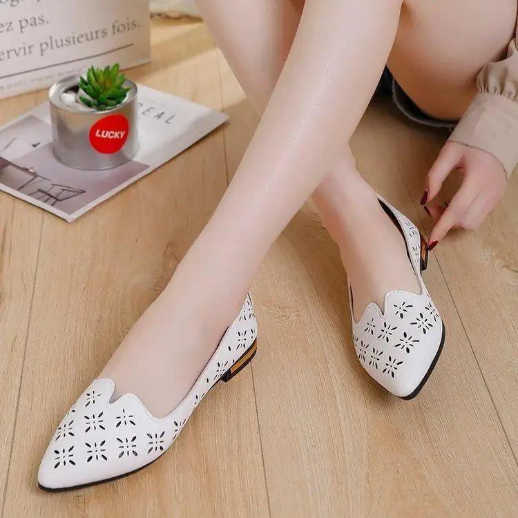 

Fashion Pointed Toe Women s Flat Shoes with Heel Ladies Footwear Chic and Elegant Wholesale Lastest Slip on Genuine Mark Summer 2025 39 35
