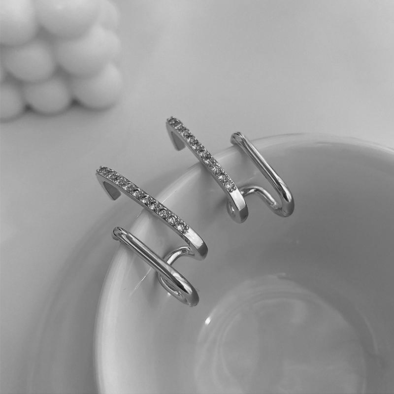 New Design Irregular U-Shaped Earrings For Women Dainty Zircon Earring Girls Birthday Party Wedding Fashion Jewelry Gift