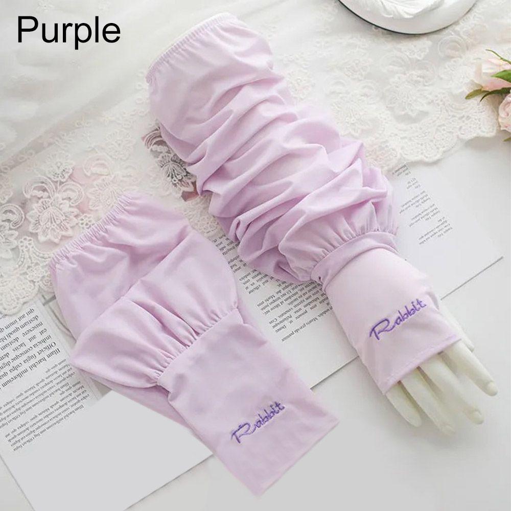 1 Pair Fashion Driving Sports Sunscreen Summer Ice Silk Sleeves UV Protection Long Arm Gloves Loose Arm Sleeves