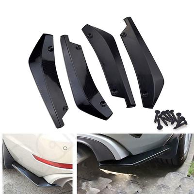 Universal Car Front Rear Bumper Strip Spoiler Splitter Scratch Protector Carbon Fiber Winglets Side Skirt