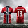 Norwegian 3D Original Summer Football Jersey  Men's and Women's Style Football Training Fashionable Casual Top