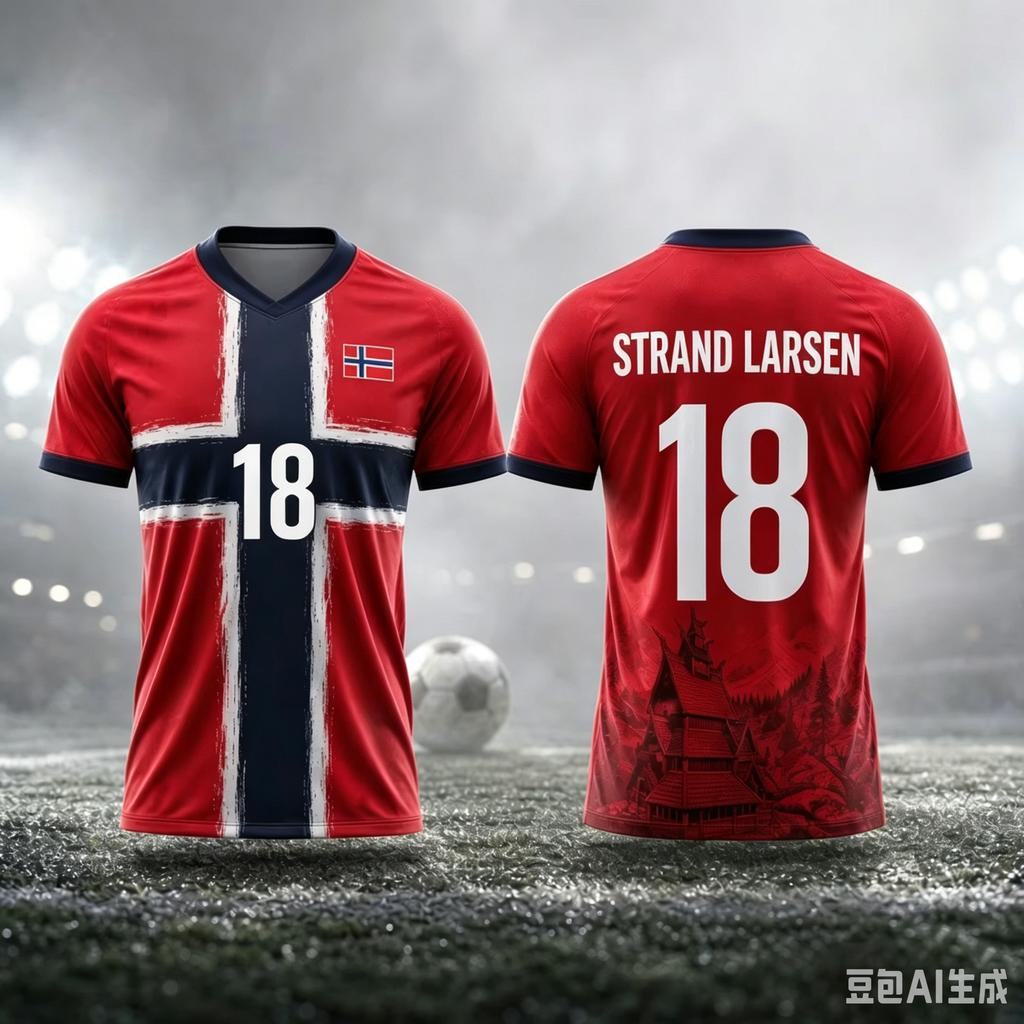 Norwegian 3D Original Summer Football Jersey Men's and Women's Style Football Training Fashionable Casual Top